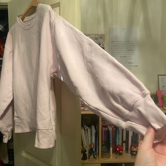 TNA Baby Pink Cozy Perfect Crew Sweatshirt - 2 - Picture 4 of 6